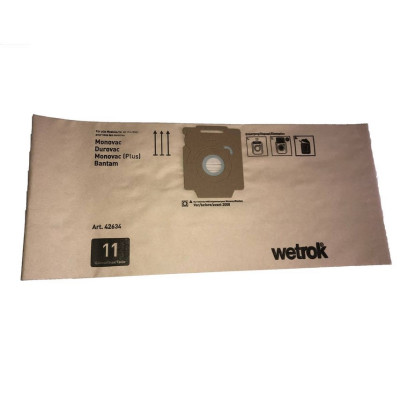 Sac papier aspirateur WETROK MONOVAC COMFORT/DUROVAC 11 x10