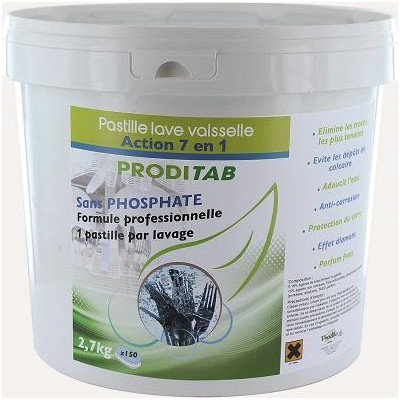 Pastilles lave vaisselle PRODITAB 7 en 1  x150 pastilles