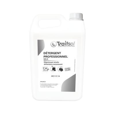 Détergent professionnel dégraissant surpuissant 5L TRAITSOL