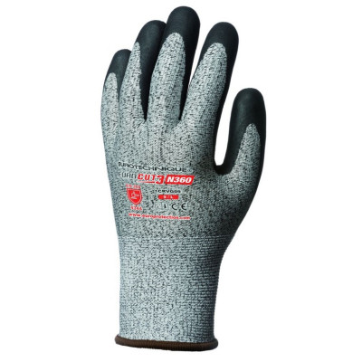 Gants anticoupure PAUME ENDUITE NITRILE NOIR