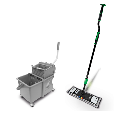 Kit démarrage sol ERGOCLEAN A LANGUETTES  (Manche+Monture+Seau+Mop)