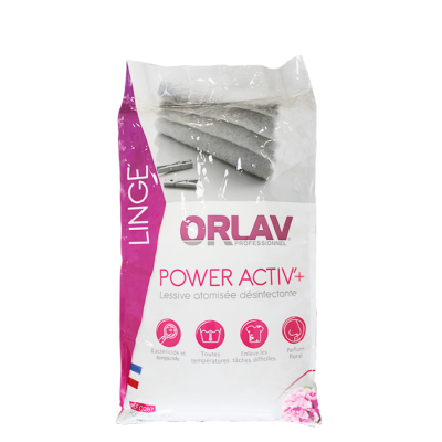 Lessive poudre désinfectante POWER ACTIV ORLAV 20KG 