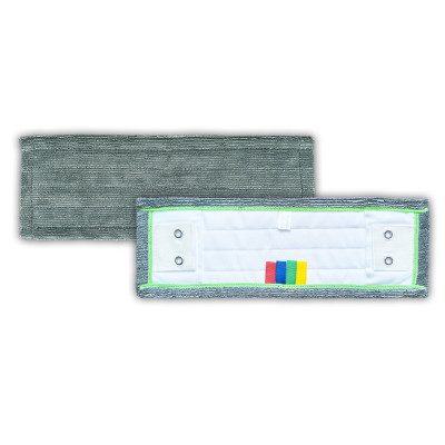 Frange poches languettes oeillets microfibre GRISE 40 cm