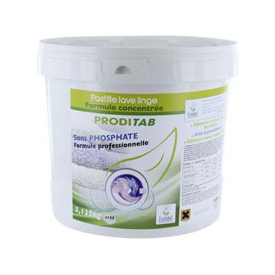 Pastilles linge ECOLABEL - Seau de 125 doses