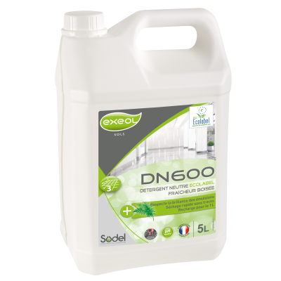 Détergent neutre DN 600 ECOLABEL FRAICHEUR BOISEE 5L Détergent neutre DN 600 ECOLABEL FRAICHEUR BOISEE 5L