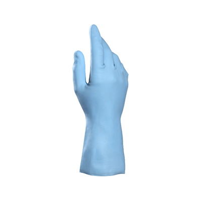 Gants ménage LATEX BLEU INTERIEUR COTON - VITALECO117 Gants ménage LATEX BLEU INTERIEUR COTON - VITALECO117